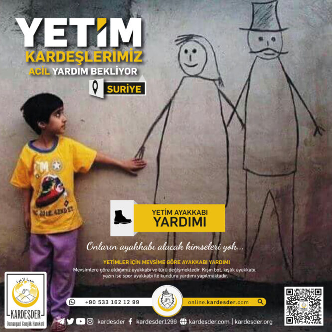 yetimler için ayakkabı bağışı
