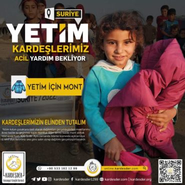 yetimler için mont bağışı